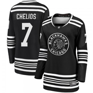 Women's Chris Chelios Chicago Blackhawks Fanatics Branded Premier Black Breakaway Alternate 2019/20 Jersey