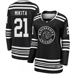 Women's Stan Mikita Chicago Blackhawks Fanatics Branded Premier Black Breakaway Alternate 2019/20 Jersey