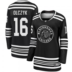 Women's Ed Olczyk Chicago Blackhawks Fanatics Branded Premier Black Breakaway Alternate 2019/20 Jersey