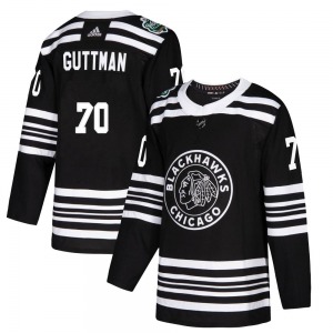 Youth Cole Guttman Chicago Blackhawks Adidas Authentic Black 2019 Winter Classic Jersey