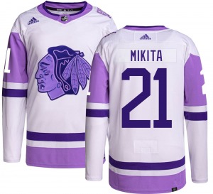 Stan Mikita Chicago Blackhawks Adidas Authentic Hockey Fights Cancer Jersey