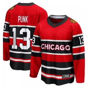 CM Punk Chicago Blackhawks Fanatics Branded Breakaway Red Special Edition 2.0 Jersey