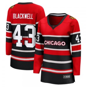 Women's Colin Blackwell Chicago Blackhawks Fanatics Branded Breakaway Black Red Special Edition 2.0 Jersey