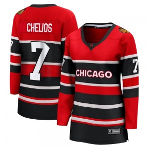 Women's Chris Chelios Chicago Blackhawks Fanatics Branded Breakaway Red Special Edition 2.0 Jersey