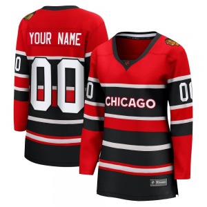 Women's Custom Chicago Blackhawks Fanatics Branded Breakaway Red Custom Special Edition 2.0 Jersey