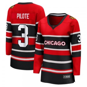 Women's Pierre Pilote Chicago Blackhawks Fanatics Branded Breakaway Red Special Edition 2.0 Jersey