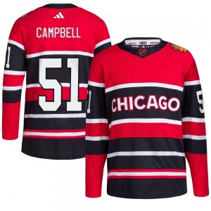 Youth Brian Campbell Chicago Blackhawks Adidas Authentic Red Reverse Retro 2.0 Jersey