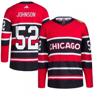 Youth Reese Johnson Chicago Blackhawks Adidas Authentic Red Reverse Retro 2.0 Jersey