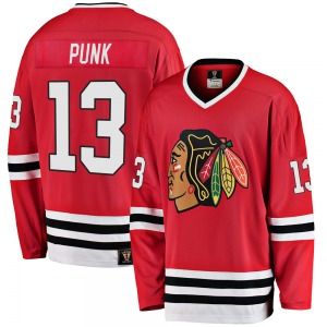 CM Punk Chicago Blackhawks Fanatics Branded Premier Red Breakaway Heritage Jersey