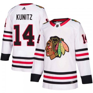 Chris Kunitz Chicago Blackhawks Adidas Authentic White Away Jersey