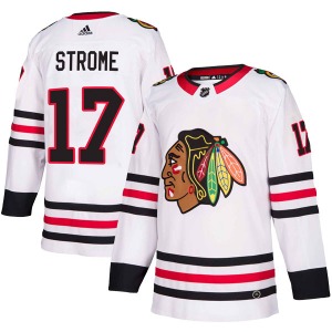Dylan Strome Chicago Blackhawks Adidas Authentic White Away Jersey