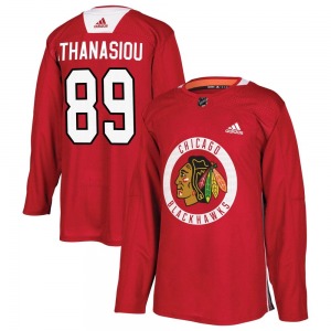 Youth Andreas Athanasiou Chicago Blackhawks Adidas Authentic Red Home Practice Jersey