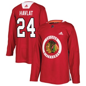 Youth Martin Havlat Chicago Blackhawks Adidas Authentic Red Home Practice Jersey