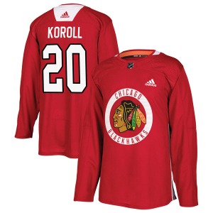 Youth Cliff Koroll Chicago Blackhawks Adidas Authentic Red Home Practice Jersey