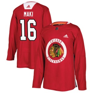 Youth Chico Maki Chicago Blackhawks Adidas Authentic Red Home Practice Jersey