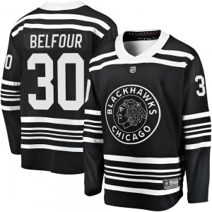 Youth ED Belfour Chicago Blackhawks Fanatics Branded Premier Black Breakaway Alternate 2019/20 Jersey