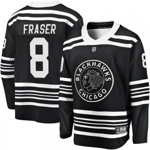 Youth Curt Fraser Chicago Blackhawks Fanatics Branded Premier Black Breakaway Alternate 2019/20 Jersey