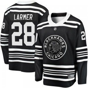 Youth Steve Larmer Chicago Blackhawks Fanatics Branded Premier Black Breakaway Alternate 2019/20 Jersey