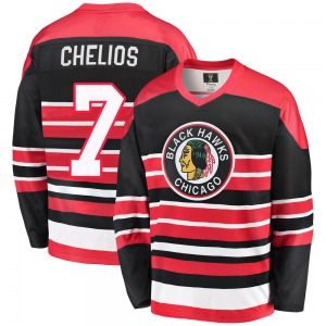 Chris Chelios Chicago Blackhawks Fanatics Branded Premier Red/Black Breakaway Heritage Jersey