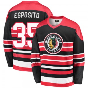 Tony Esposito Chicago Blackhawks Fanatics Branded Premier Red/Black Breakaway Heritage Jersey