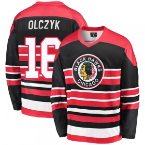Ed Olczyk Chicago Blackhawks Fanatics Branded Premier Red/Black Breakaway Heritage Jersey