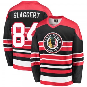 Landon Slaggert Chicago Blackhawks Fanatics Branded Premier Red/Black Breakaway Heritage Jersey