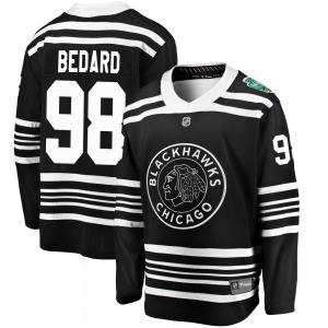 Youth Connor Bedard Chicago Blackhawks Fanatics Branded Breakaway Black 2019 Winter Classic Jersey