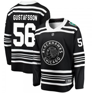 Youth Erik Gustafsson Chicago Blackhawks Fanatics Branded Breakaway Black 2019 Winter Classic Jersey