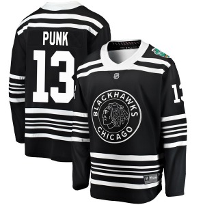 Youth CM Punk Chicago Blackhawks Fanatics Branded Breakaway Black 2019 Winter Classic Jersey