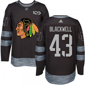 Colin Blackwell Chicago Blackhawks Authentic Black 1917-2017 100th Anniversary Jersey