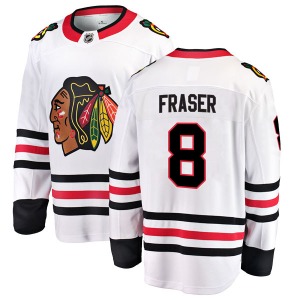 Youth Curt Fraser Chicago Blackhawks Fanatics Branded Breakaway White Away Jersey