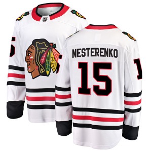 Youth Eric Nesterenko Chicago Blackhawks Fanatics Branded Breakaway White Away Jersey