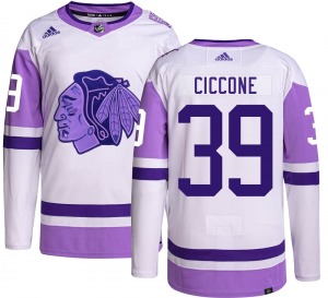 Youth Enrico Ciccone Chicago Blackhawks Adidas Authentic Hockey Fights Cancer Jersey