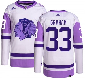 Youth Dirk Graham Chicago Blackhawks Adidas Authentic Hockey Fights Cancer Jersey