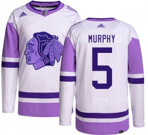 Youth Connor Murphy Chicago Blackhawks Adidas Authentic Hockey Fights Cancer Jersey