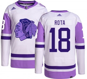 Youth Darcy Rota Chicago Blackhawks Adidas Authentic Hockey Fights Cancer Jersey