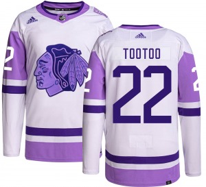 Youth Jordin Tootoo Chicago Blackhawks Adidas Authentic Hockey Fights Cancer Jersey