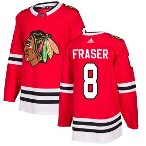 Youth Curt Fraser Chicago Blackhawks Adidas Authentic Red Home Jersey