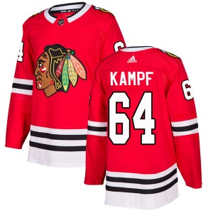 Youth David Kampf Chicago Blackhawks Adidas Authentic Red Home Jersey