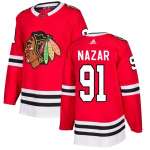 Youth Frank Nazar Chicago Blackhawks Adidas Authentic Red Home Jersey