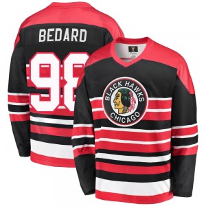 Youth Connor Bedard Chicago Blackhawks Fanatics Branded Premier Red/Black Breakaway Heritage Jersey