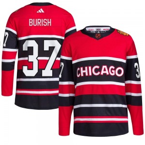 Adam Burish Chicago Blackhawks Adidas Authentic Red Reverse Retro 2.0 Jersey