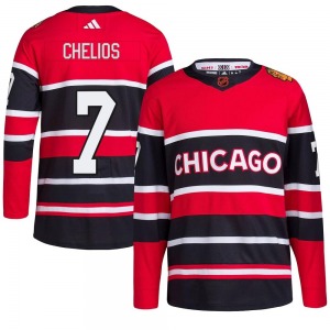 Chris Chelios Chicago Blackhawks Adidas Authentic Red Reverse Retro 2.0 Jersey