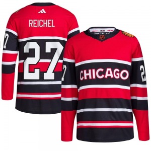 Lukas Reichel Chicago Blackhawks Adidas Authentic Red Reverse Retro 2.0 Jersey