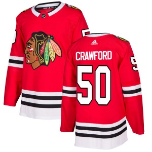 Corey Crawford Chicago Blackhawks Adidas Authentic Red Jersey