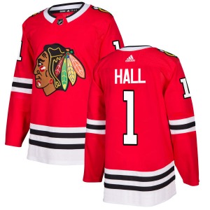 Glenn Hall Chicago Blackhawks Adidas Authentic Red Jersey
