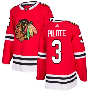 Pierre Pilote Chicago Blackhawks Adidas Authentic Red Jersey
