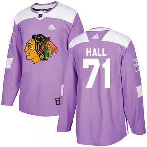 Youth Taylor Hall Chicago Blackhawks Adidas Authentic Purple Fights Cancer Practice Jersey