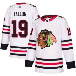 Youth Dale Tallon Chicago Blackhawks Adidas Authentic White Away Jersey