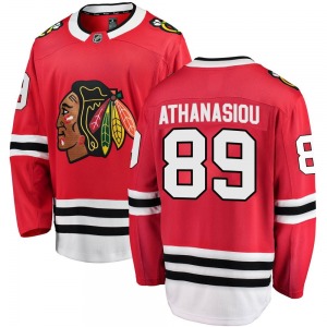 Youth Andreas Athanasiou Chicago Blackhawks Fanatics Branded Breakaway Red Home Jersey
